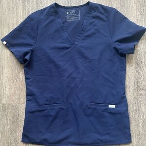 Figs Women's Navy Scrub Top